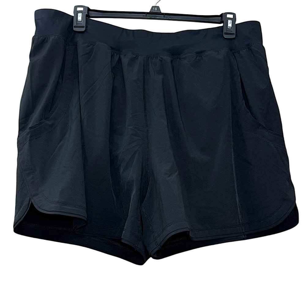 Swimsuits For All solid black swim shorts plus size 22